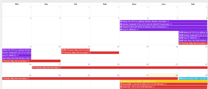 Mengatur Warna Status Orderan Pada RnB Calendar – Plugin RnB Rental
